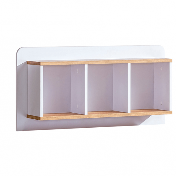 Kupi Zidna polica Lorento L9 - bijela/hrast / Cena v trgovini Vsebo