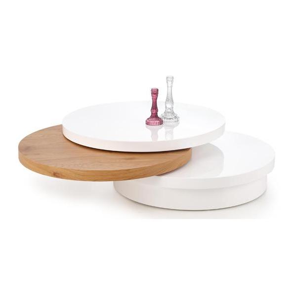 Kupi Klub stolić Michelle - bijela/hrast / Cena v trgovini Vsebo