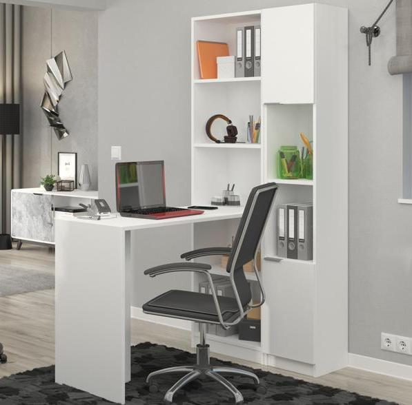 Kupi Radni stol s dvostrukim regalom Paul 2 / Cena v trgovini Vsebo