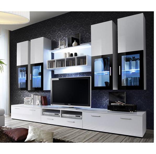 Kupi Regal za dnevni boravak Lyra 300 cm - LED / Cena v trgovini Vsebo