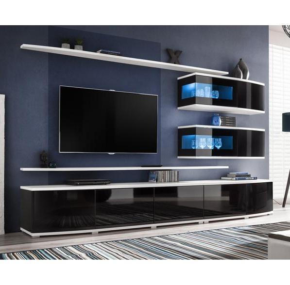 Kupi Regal za dnevni boravak Sonic 280 cm - LED - 28 WS SC / Cena v trgovini Vsebo