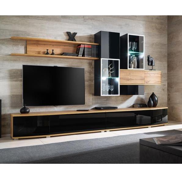 Kupi Regal za dnevni boravak Manhattan 300 cm - LED - 29 WTS MH / Cena v trgovini Vsebo