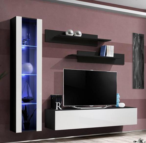 Kupi Regal za dnevni boravak FLY G 210 cm - LED / Cena v trgovini Vsebo