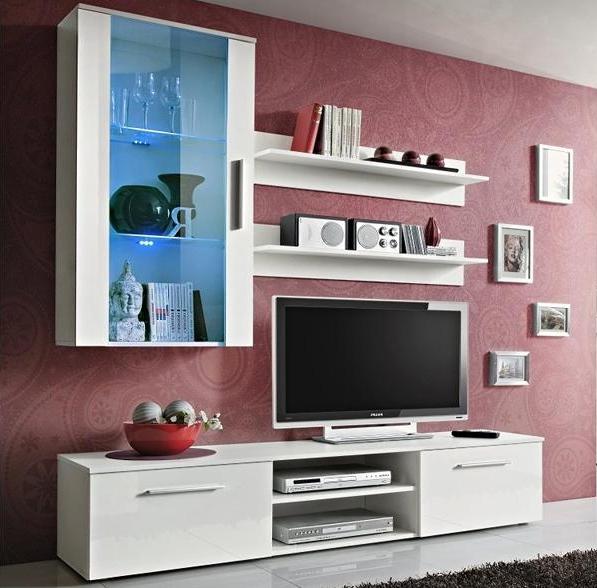 Kupi Regal za dnevni boravak Galino E 180 cm - LED / Cena v trgovini Vsebo