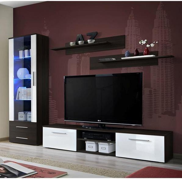 Kupi Regal za dnevni boravak Galino A 250 cm - LED / Cena v trgovini Vsebo