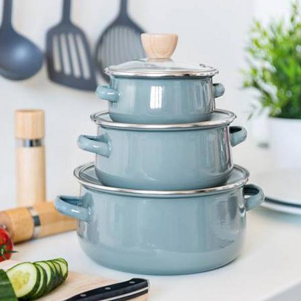 Kupi Lonci emajlirani Olives set 6/1 / Cena v trgovini Vsebo