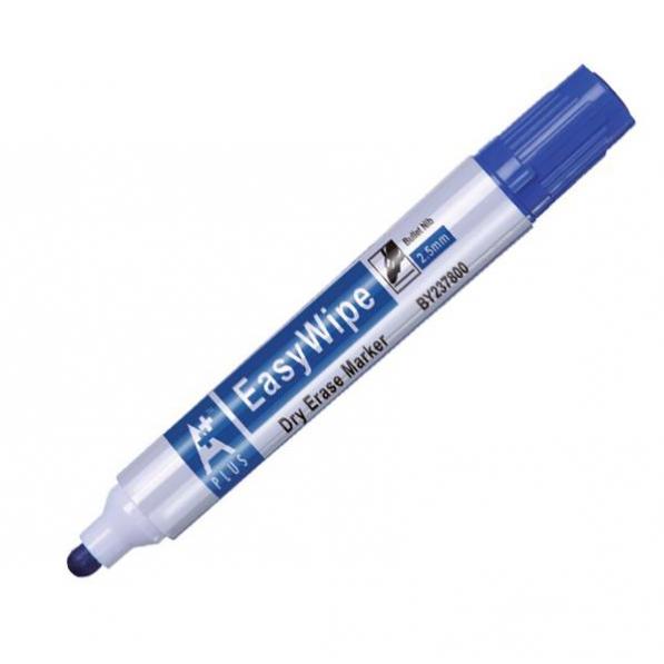 Kupi A PLUS Marker za bijelu tablu EASYWIPE B, plav okrugli vrh, 12 kom / Cena v trgovini Vsebo