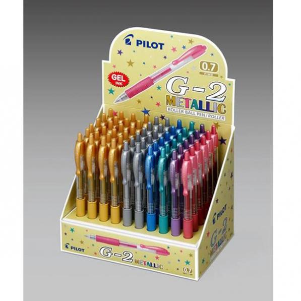 Kupi Pilot Gel roler G-2 0,7 metalik set 60 kom BL-G2-7M / Cena v trgovini Vsebo