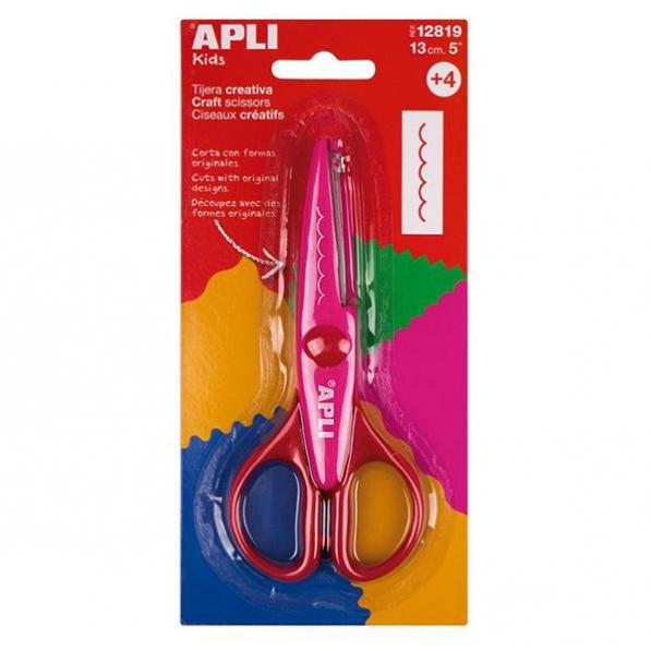 Kupi Apli nazubljene škare ružičaste 13cm / Cena v trgovini Vsebo