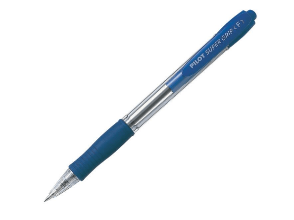 Kupi Pilot kemijska olovka SUPER GRIP M, plava BPGP-10R-M-L-L, 12 kom / Cena v trgovini Vsebo