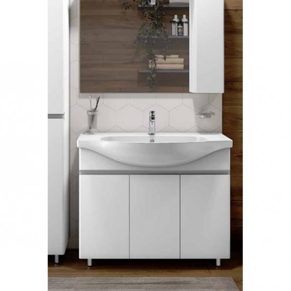 Kupi Ormarić s umivaonikom Leo 100 podni / Cena v trgovini Vsebo