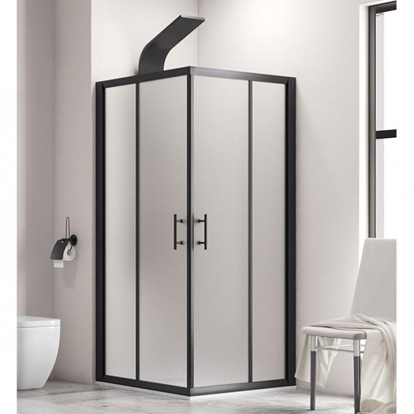 Kupi Tuš kabina Flora 100 Nero Satin 110x110 / Cena v trgovini Vsebo