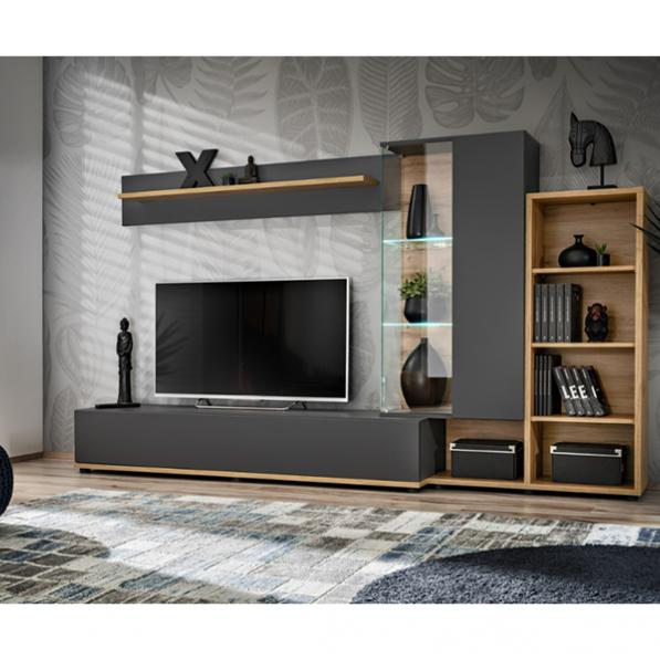 Kupi Regal za dnevni boravak Silk II - antracit/votan / Cena v trgovini Vsebo