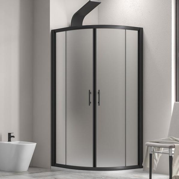 Kupi Tuš kabina Flora 200 Nero Satin 90x90x190 / Cena v trgovini Vsebo
