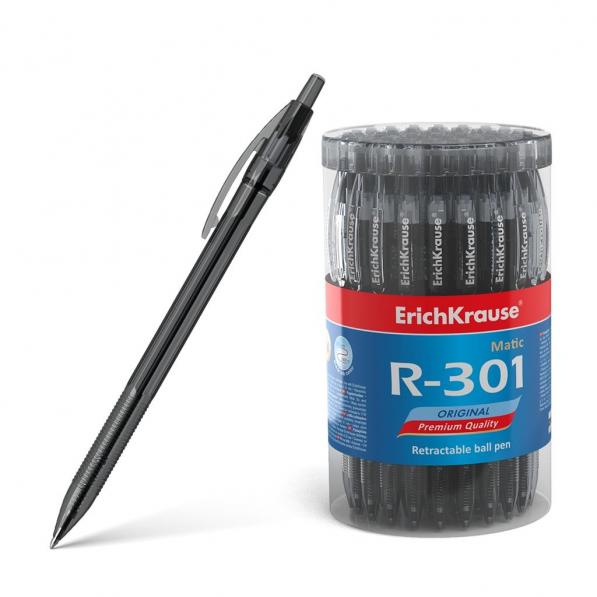 Kupi ErichKrause Kemijska olovka R-301 0,7, crna Matic 60 kom / Cena v trgovini Vsebo