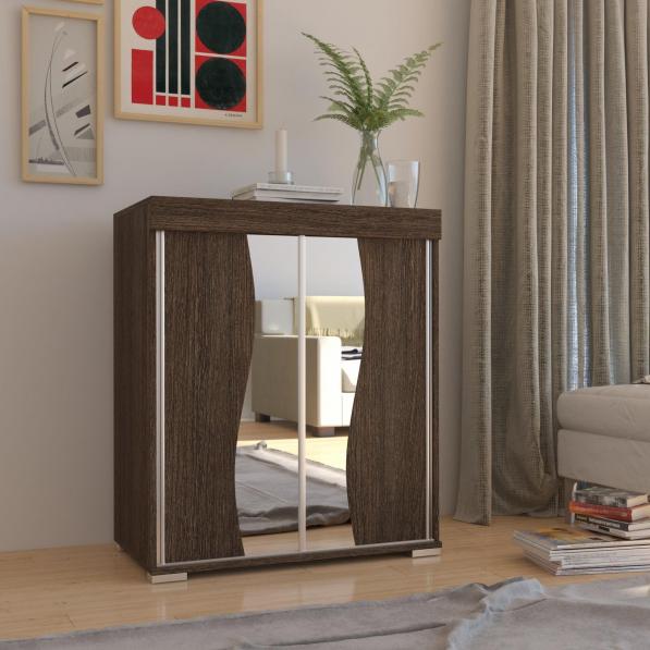 Kupi Komoda Jurand s kliznim vratima, pepeljasta / Cena v trgovini Vsebo