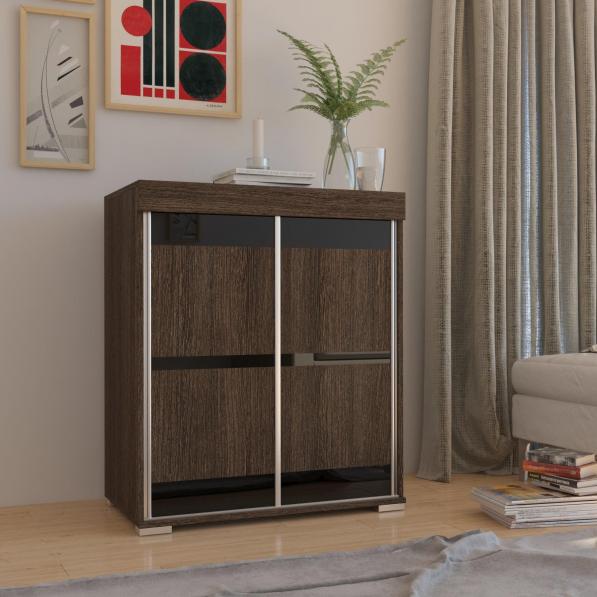 Kupi Komoda Saturn s kliznim vratima, pepeljasta / Cena v trgovini Vsebo