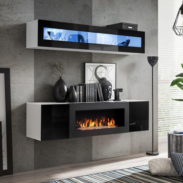 Kupi Regal za dnevni boravak  FLY N 160 cm - LED / Cena v trgovini Vsebo