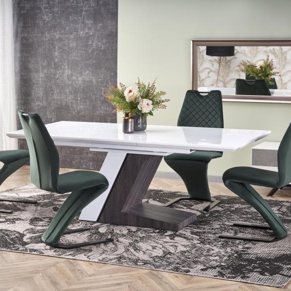 Kupi Stol na razvlačenje Mortis - bijela / tamno siva / Cena v trgovini Vsebo