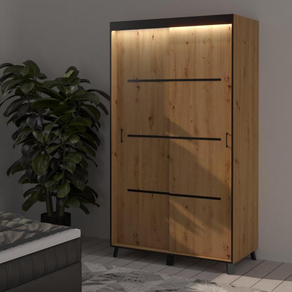 Kupi Garderobni ormar Berke 120 LED / Cena v trgovini Vsebo