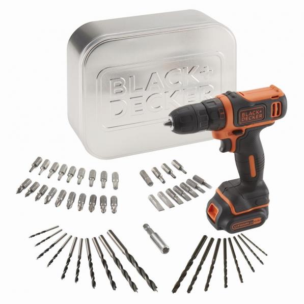 Kupi Bušilica/odvijač 10,8 V set Black&Decker / Cena v trgovini Vsebo