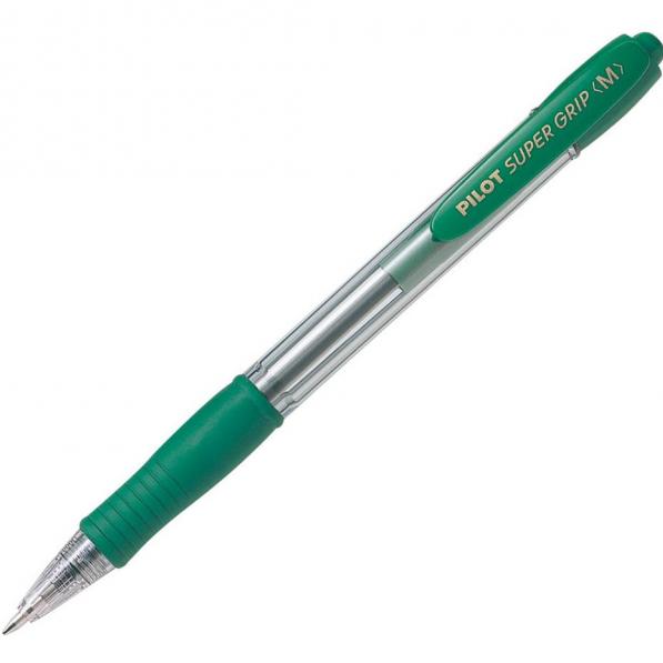 Kupi Pilot kemijska olovka SUPER GRIP M, zelena BPGP-10R-M-G-G, 12 kom / Cena v trgovini Vsebo
